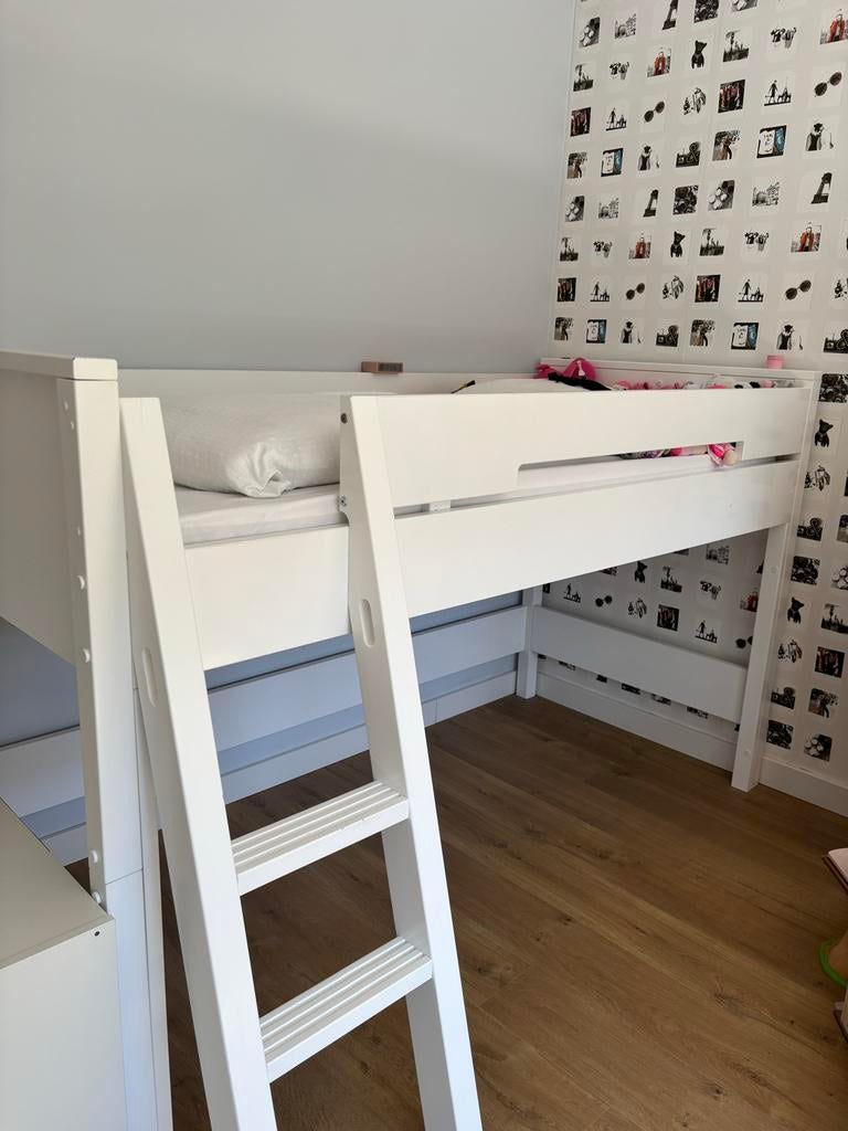 Bopita Combiflex halfhoogslaper (wit, 90x200 cm), Ophalen, 90 cm, Eenpersoons, Minder dan 160 cm