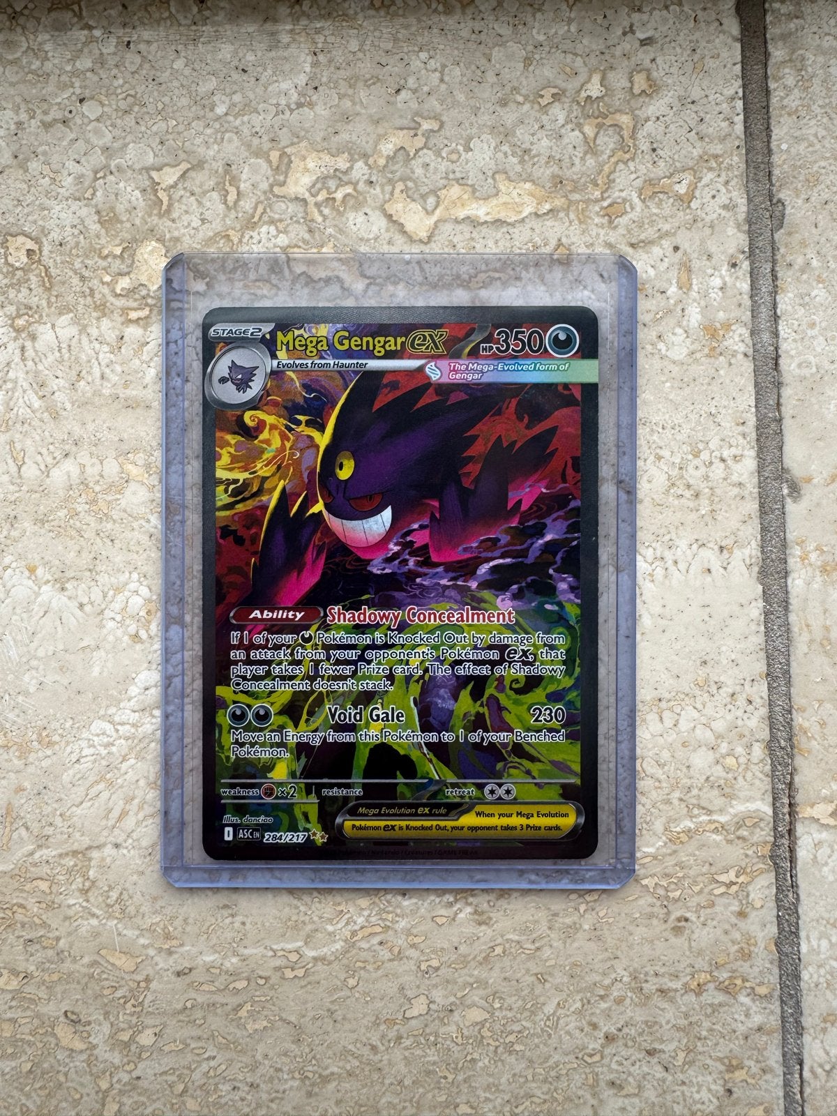 Mega Gengar EX Ascendend 284/217, Ophalen of Verzenden, Zo goed als nieuw, Losse kaart