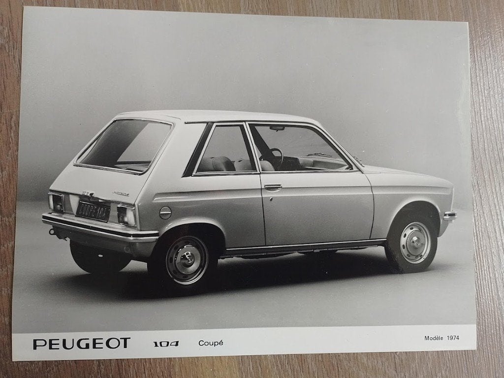 Peugeot 104 ZL Coupe persfoto 1973, Ophalen of Verzenden, Nieuw, Peugeot
