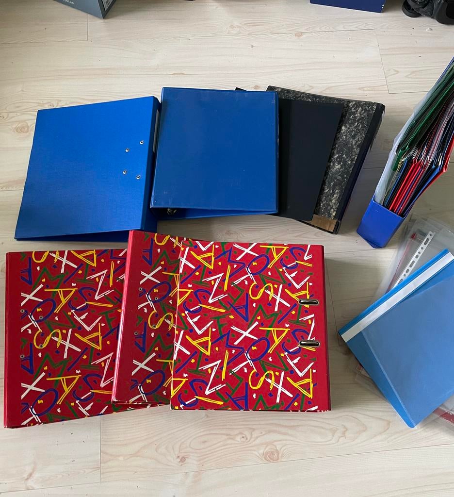 Diverse ringbanden en opbergmapjes, zie foto’s, Ophalen of Verzenden, Zo goed als nieuw