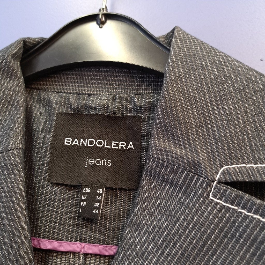 Bandolera jeans rok pak : Blazer + rok donkerblauw 40 42755, Maat 38/40 (M), Bandolera, Kostuum of Pak, Blauw