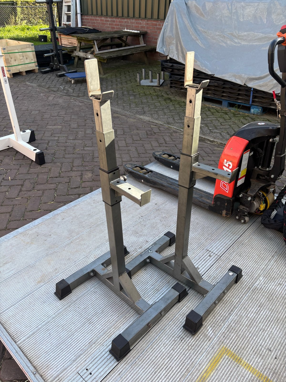Squat Stands - Verstelbare Squatrekken voor Krachttraining, Gebruikt, Overige typen, Powermark, Powermark