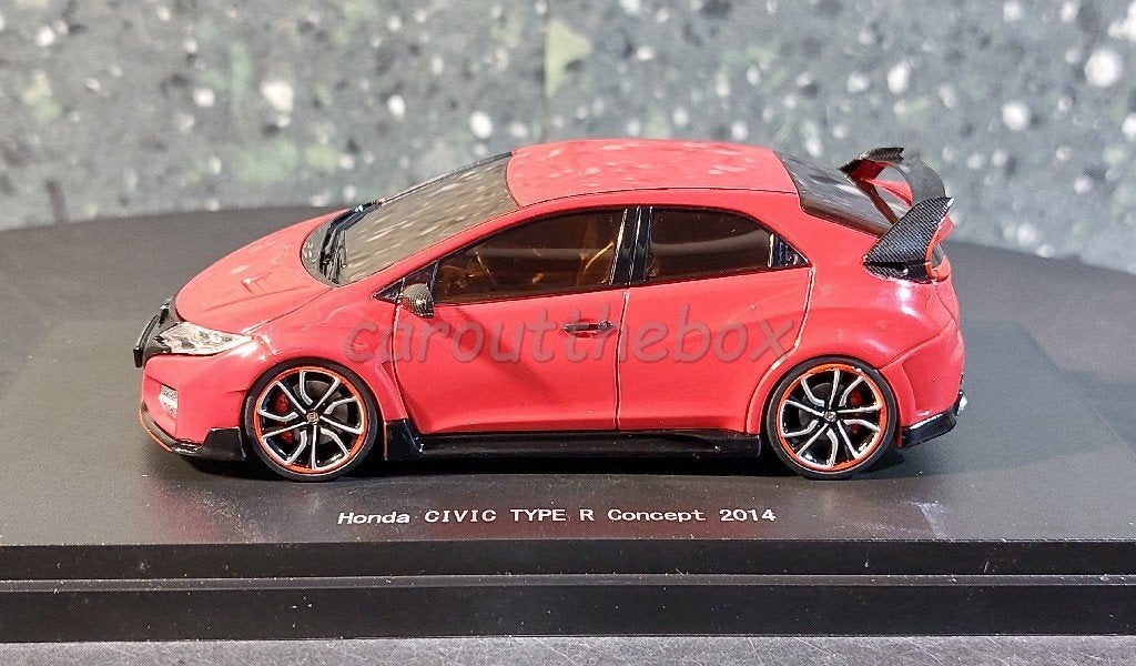 Honda Civic Type R concept 2014 rood 1:43 Ebbro 031, Ophalen of Verzenden, Nieuw, Auto, Overige merken