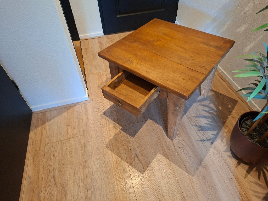 hoektafel Teak, Ophalen, 50 tot 100 cm, 50 tot 100 cm, Zo goed als nieuw
