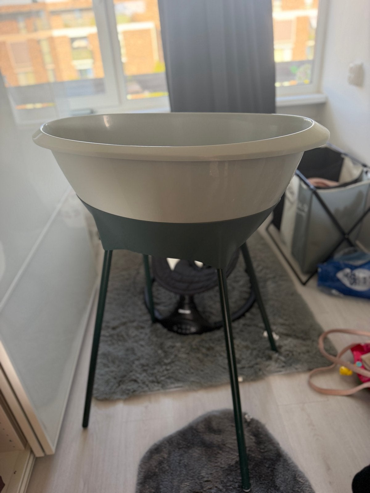 Bébé-jou Badje met standaard en badkussen, Gebruikt, Ophalen of Verzenden, Badje, Bébé-jou