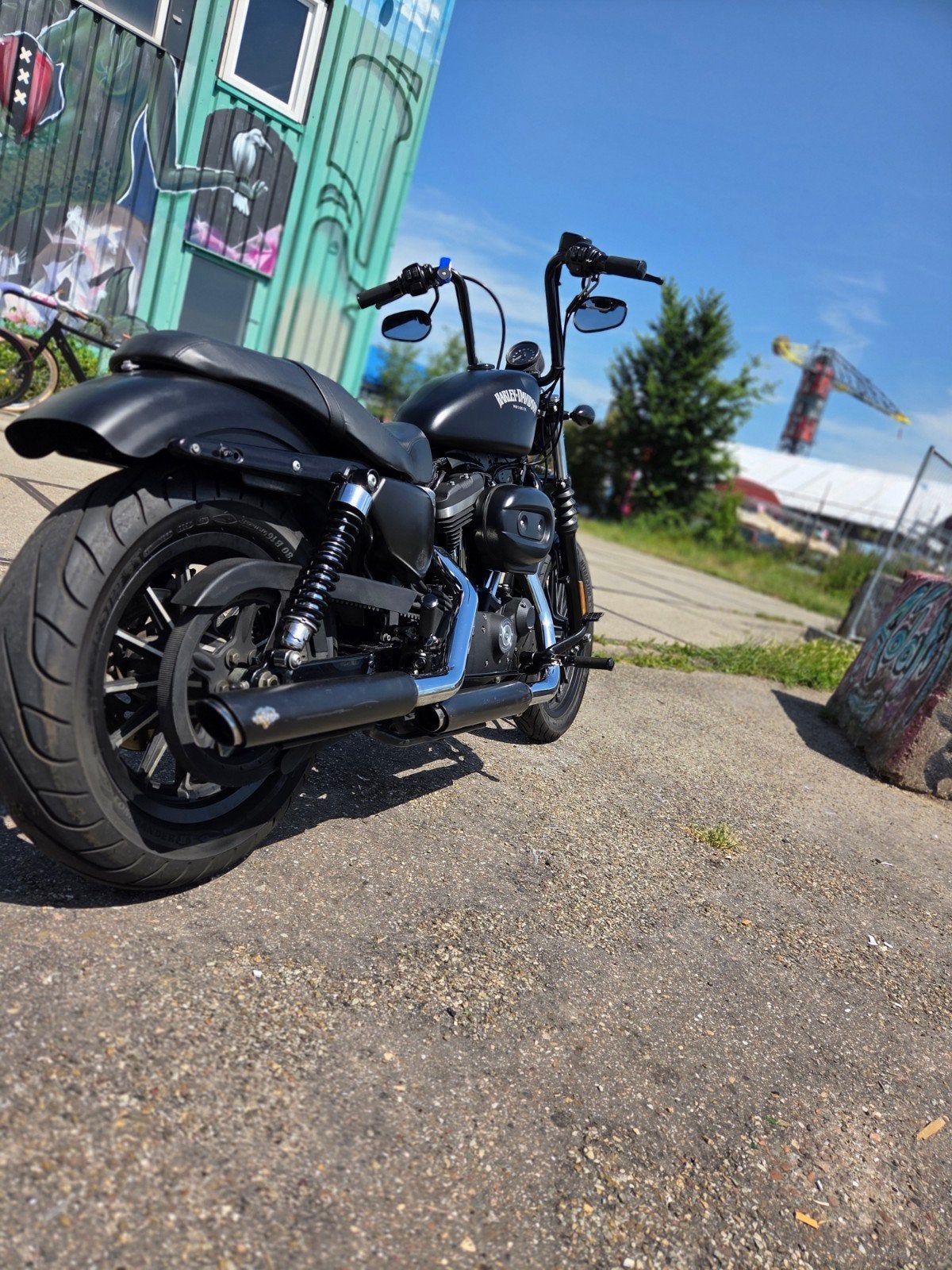 Harley-Davidson Sportster Iron 883 all black, Chopper, Particulier, Handgeschakeld, LED Verlichting