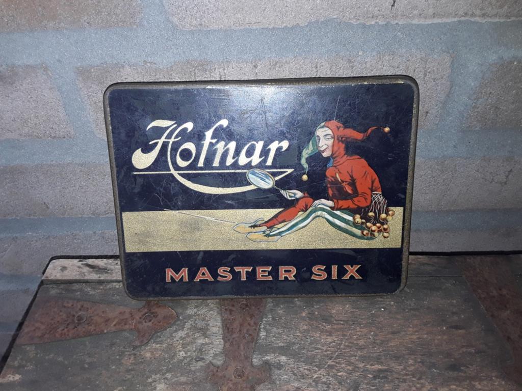 Antiek Hofnar sigarenblik jaren 30., Verzamelen, Ophalen of Verzenden, Overige