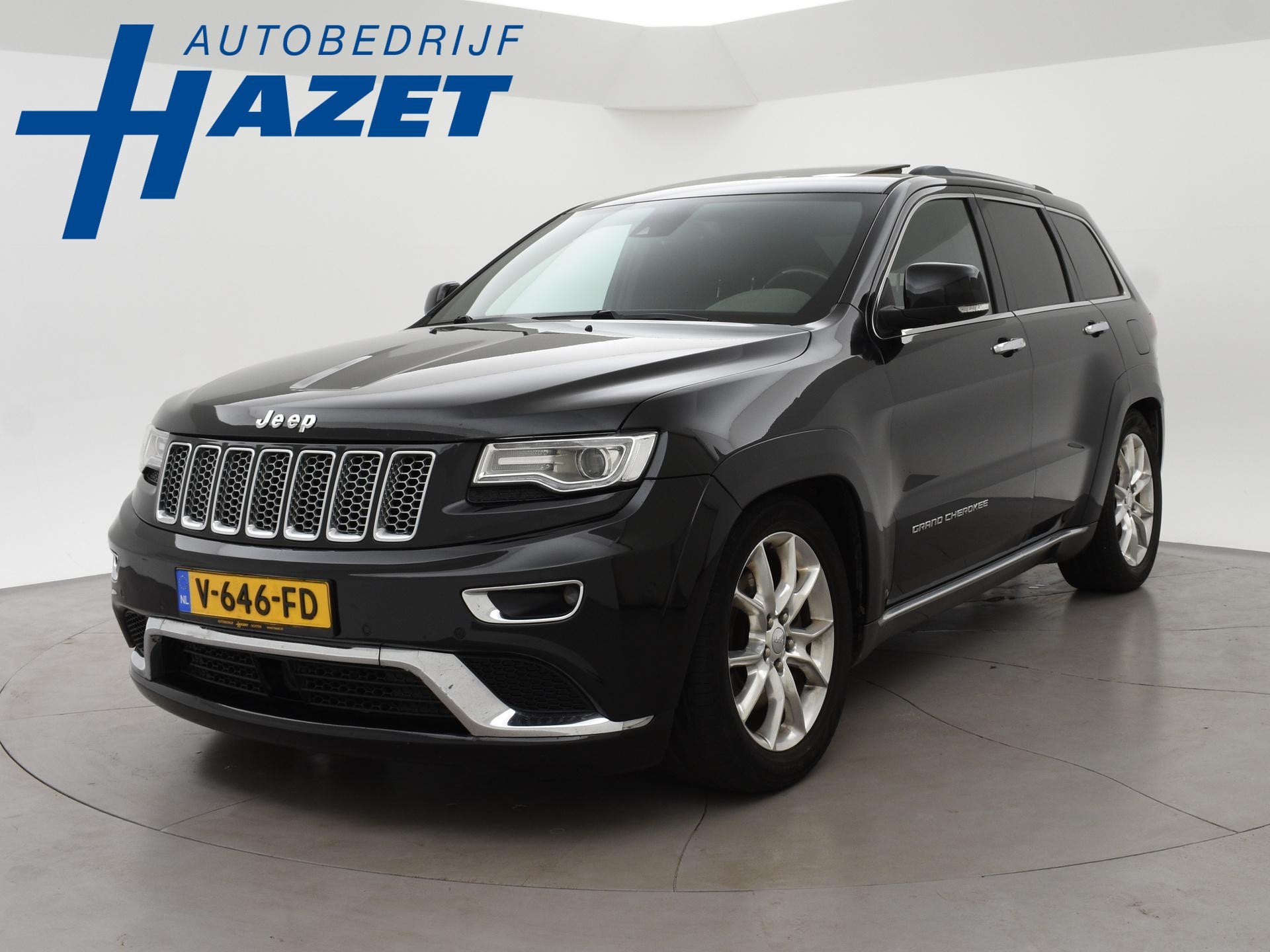 Jeep Grand Cherokee 3.0 CRD 250 PK SUMMIG GRIJS KENTEKEN ROE, Auto's, Jeep, Gebruikt, Leder, Bedrijf, Diesel