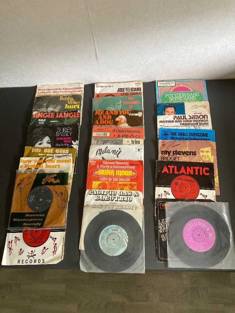 24x USA singles pop 60-70 Vinton, Bee Gees, Anka, P. Simon, Cd's en Dvd's, 7 inch, Ophalen of Verzenden, Zo goed als nieuw, EP