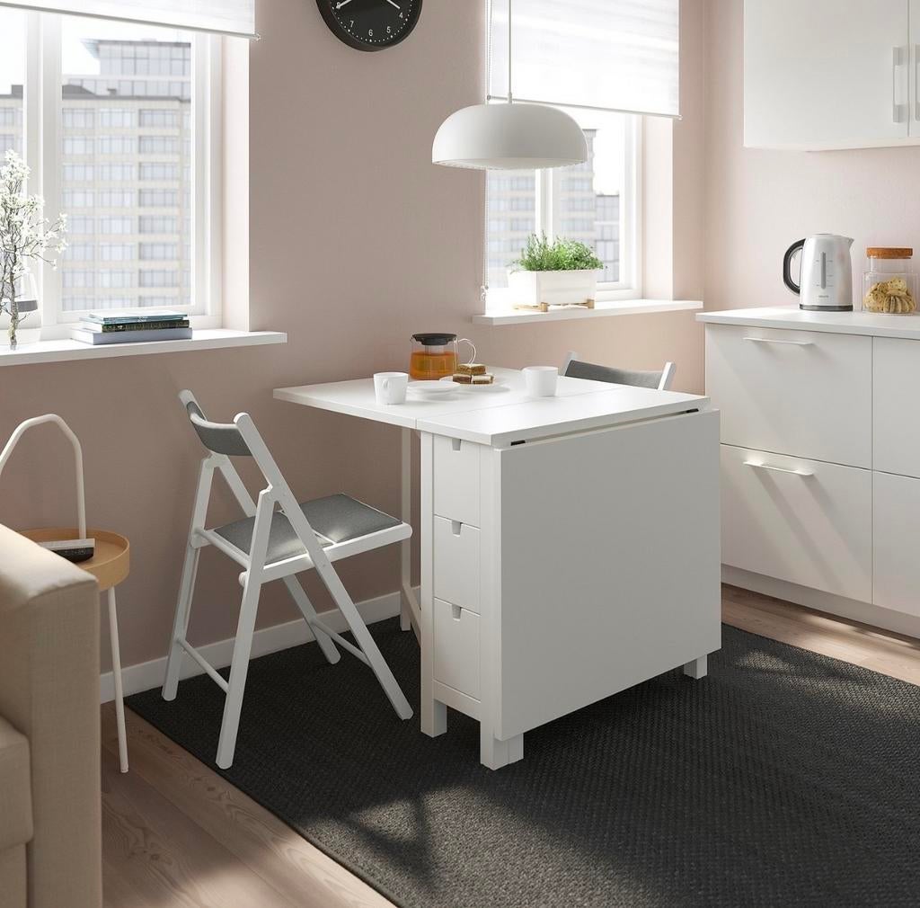 IKEA Norden Klaptafel - Compact en Veelzijdig, Ophalen, 100 tot 150 cm, Zo goed als nieuw, Vijf personen of meer