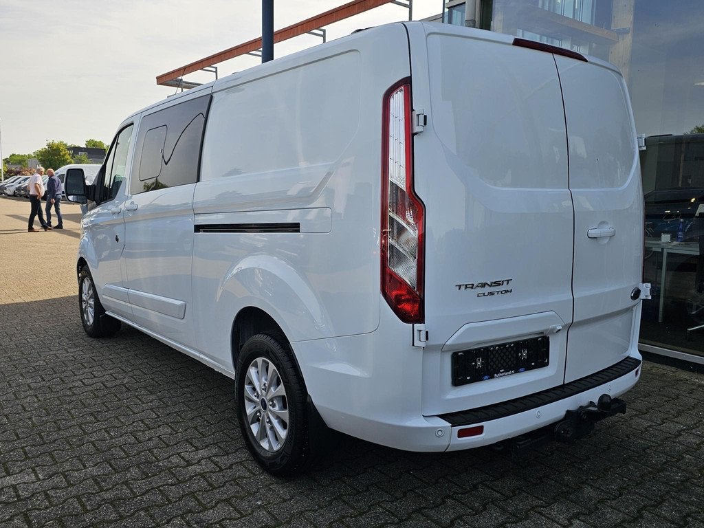 Ford Transit Custom 320 2.0 TDCI L2H1 Limited DC | 170pk Aut, Auto's, Euro 6, Wit, Bedrijf, Diesel