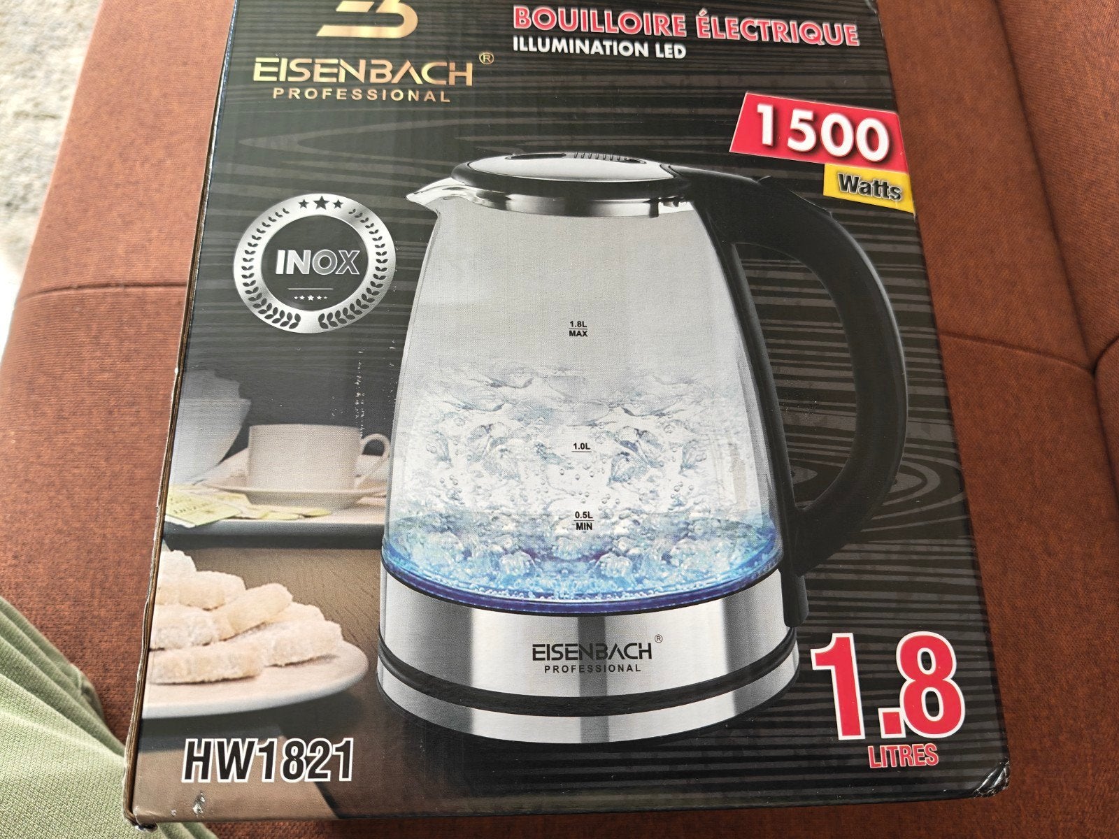 Electrische waterkoker nieuw in doos, 1 tot 2 liter, Ophalen of Verzenden, Nieuw