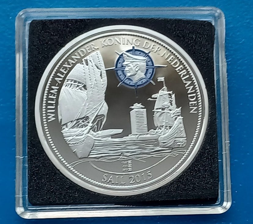 Penning Koning Willem Alexander, Sail 2015 - Ons Vorstenhuis, Ophalen of Verzenden, Overige materialen, Nederland