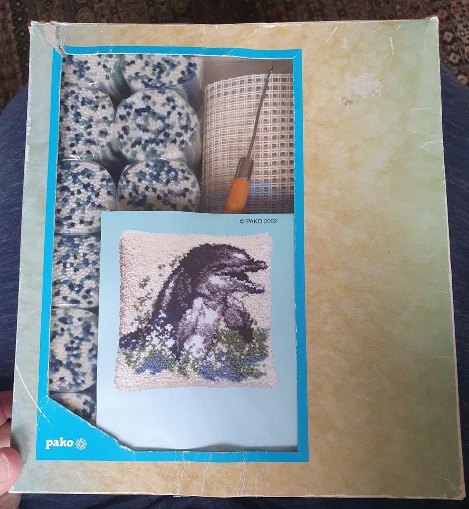 pako smyrna knoopkussen pakket - dolfijn, Verzenden, Nieuw, Handborduren, Borduurpakket
