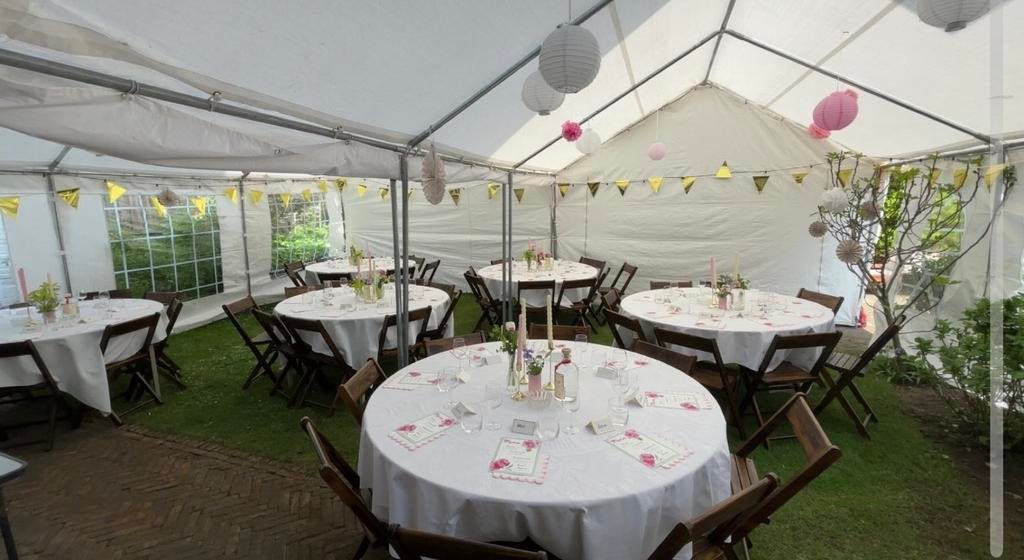PARTYTENT Te Huur Foto’s, Ophalen, Zo goed als nieuw, Minder dan 5 meter, Partytent