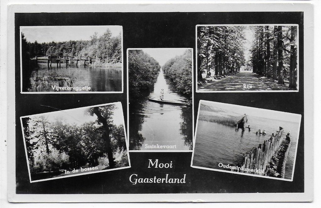 Mooi Gaasterland oude gelopen ansichtkaart ( a2470 ), Ophalen of Verzenden, 1960 tot 1980, Gelopen