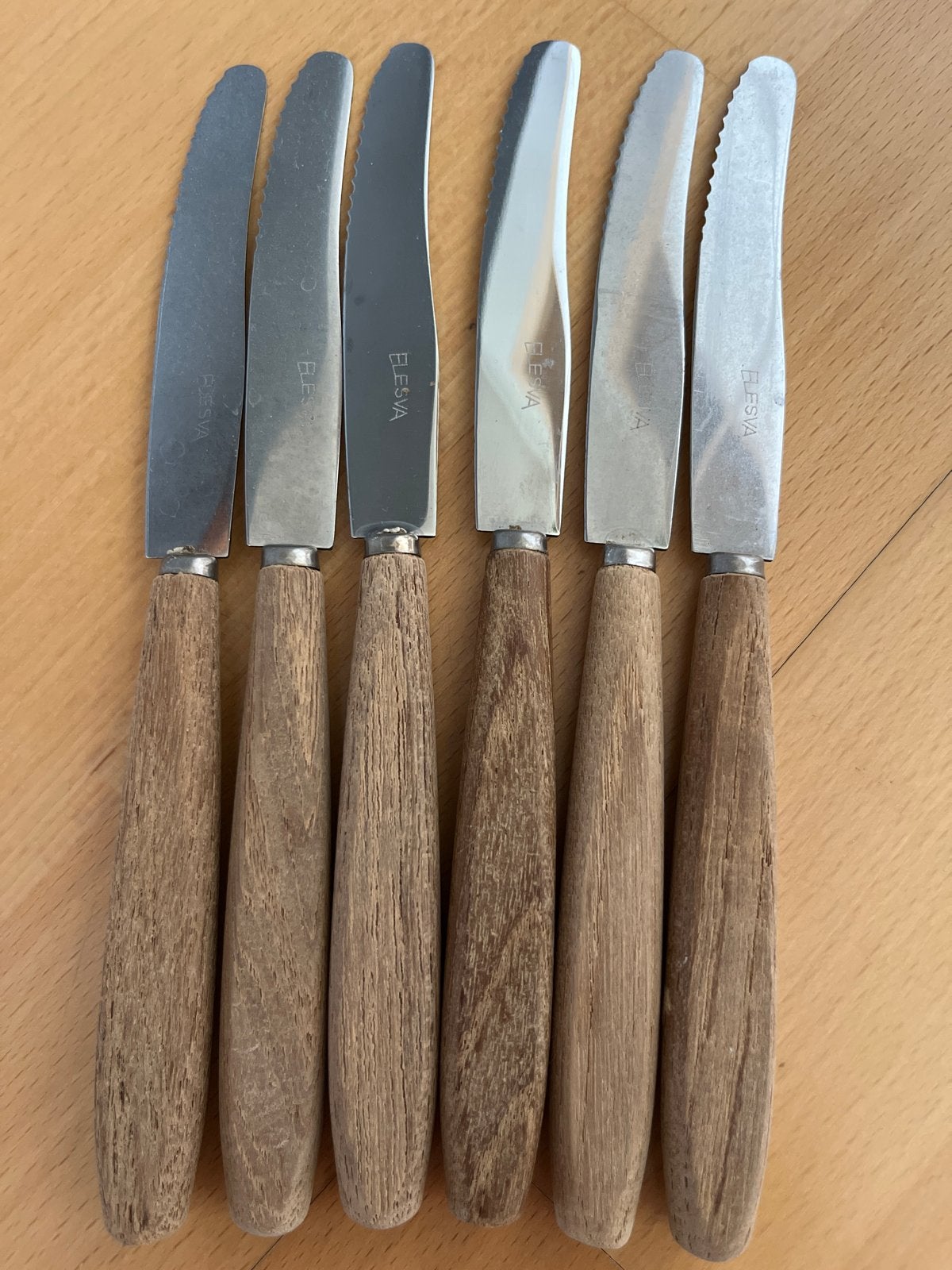 Elesva fruitmesjes met houten handvat, Antiek en Kunst, Ophalen