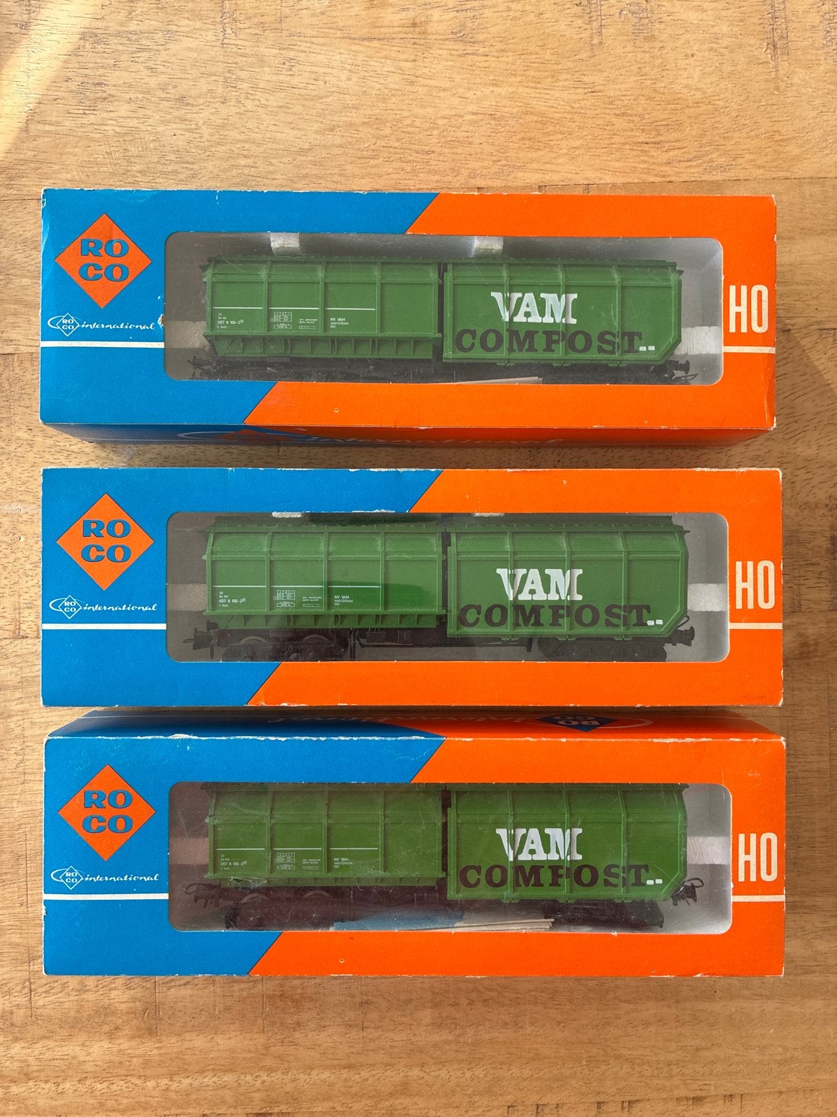 3x Roco HO 4368 VAM Compost wagons - in ovp, Ophalen, Gelijkstroom of Wisselstroom, Wagon, Zo goed als nieuw