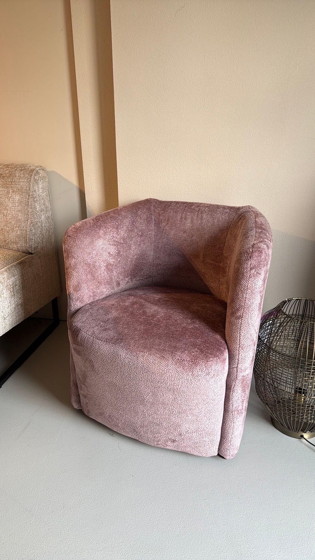 Showmodel Fauteuil Dante, Huis en Inrichting, Minder dan 75 cm, Ophalen of Verzenden, Zo goed als nieuw, Stof