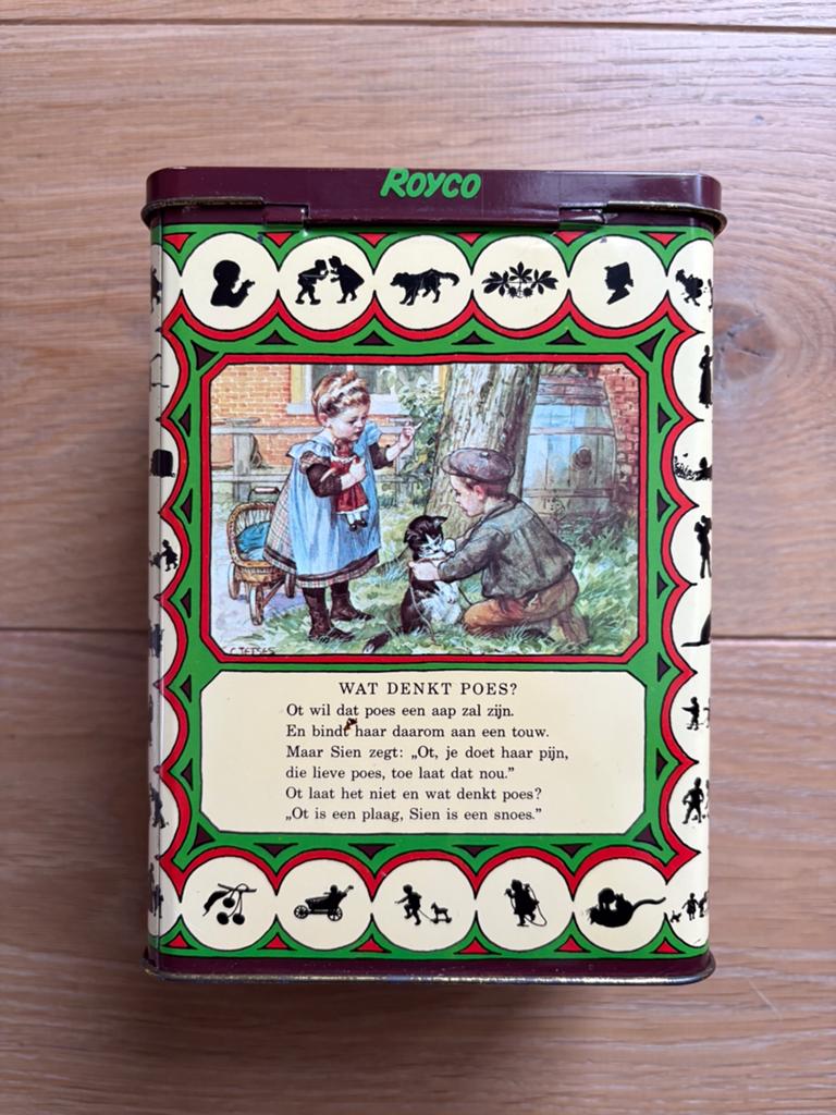 Vintage/nostalgisch Ot & Sien Blik, Verzamelen, Blikken, Ophalen of Verzenden, Gebruikt, Overige, Overige merken