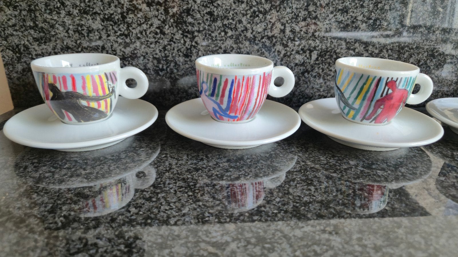 Illy Collection espresso kop en schotel - 6 stuks, Ophalen of Verzenden, Zo goed als nieuw, Overige stijlen, Kop(pen) en/of Schotel(s)
