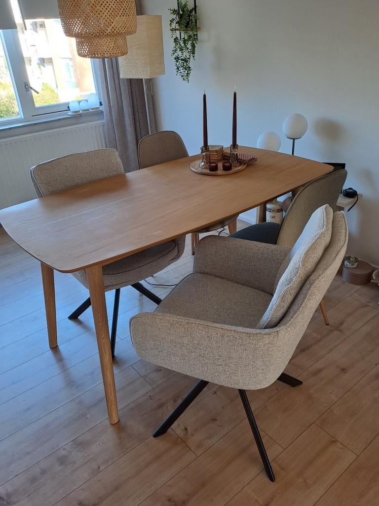 Deens ovale eettafel, Huis en Inrichting, Tafels | Eettafels, Ophalen, Ovaal, 200 cm of meer, 100 tot 150 cm