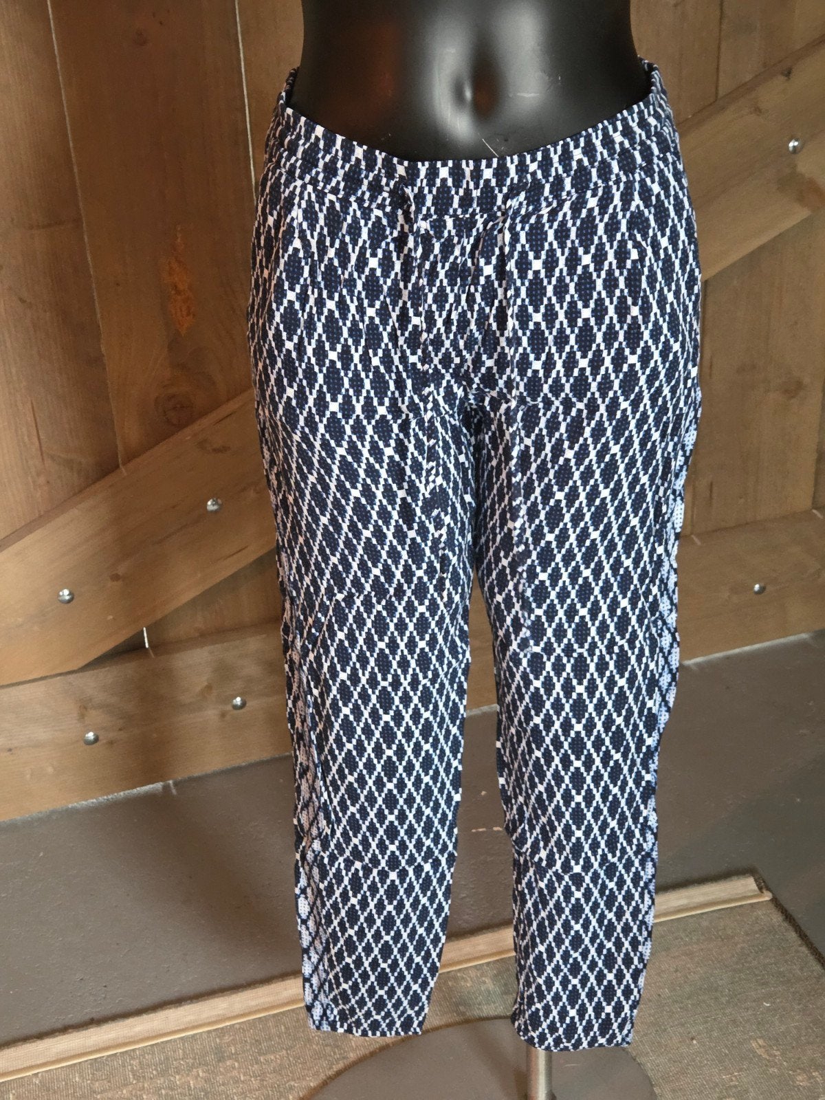 Mango Basics broek met print, maat S, Blauw, Mango Basics, Ophalen of Verzenden, Maat 36 (S)