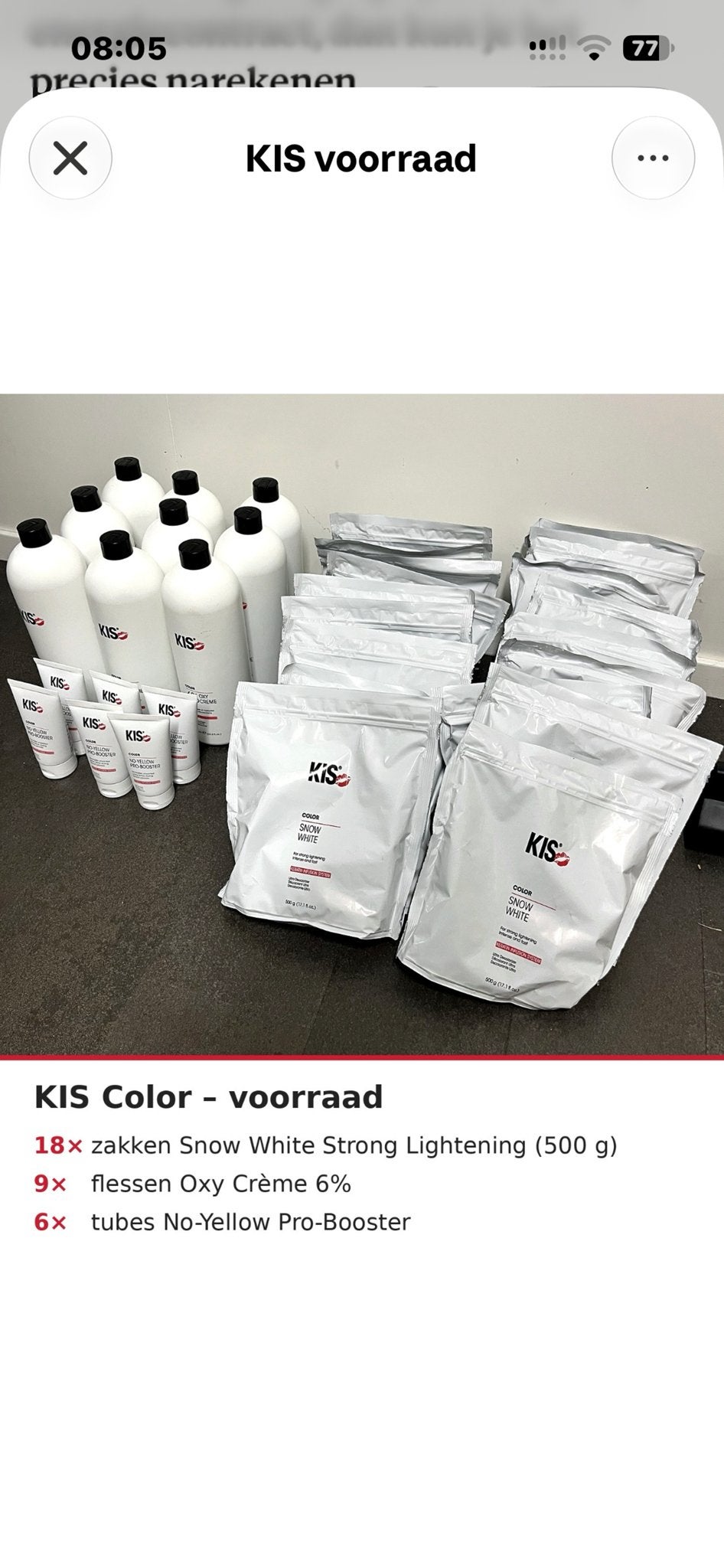 KIS Color - voorraad (Snow White, Oxy Crème, No-Yellow), Ophalen of Verzenden, Nieuw, Overige typen