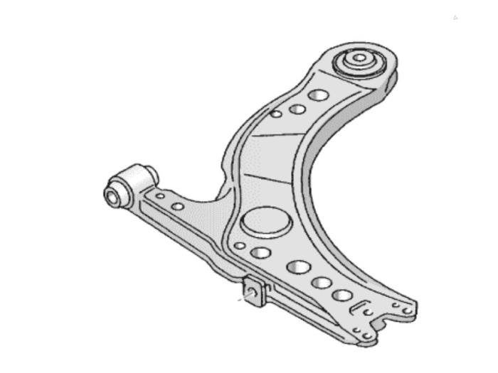 Draagarm rechts-voor van een Volkswagen Golf, Gebruikt, -, Volkswagen, -