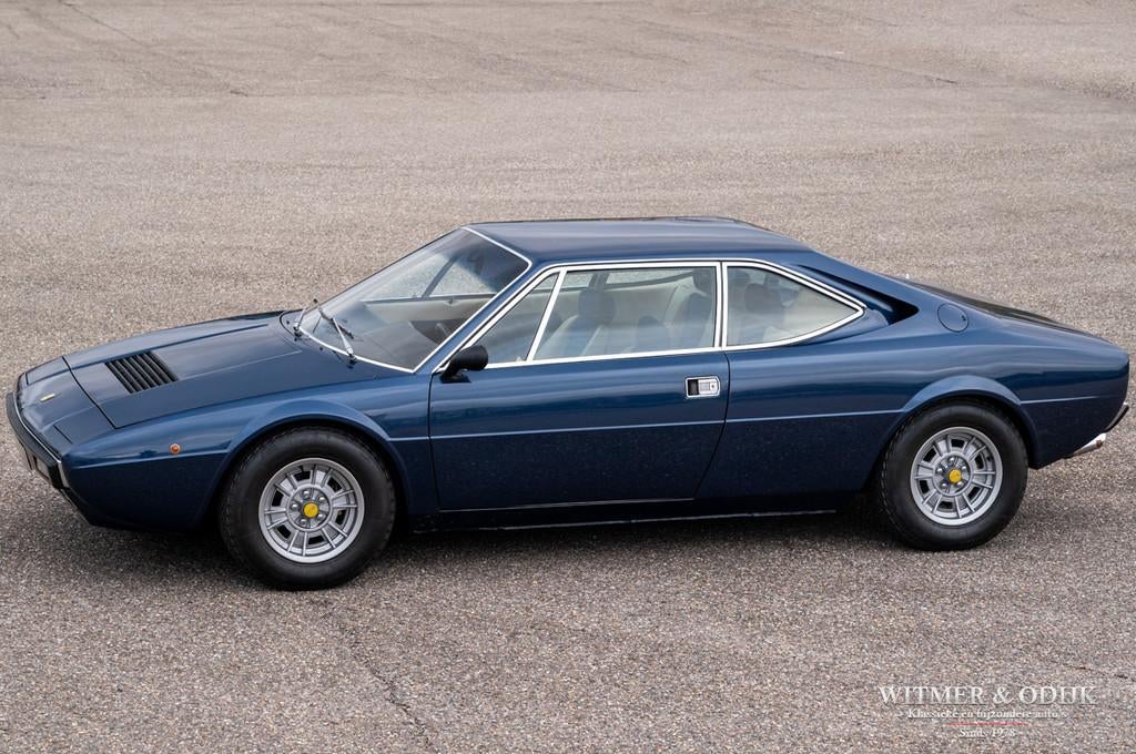 Ferrari Dino GT 4 3ltr Blu Sera (bj 1976), Gebruikt, Blauw, Leder en Stof, Bedrijf