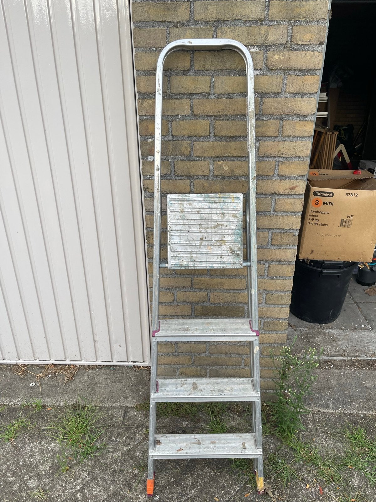 Huishoudtrap met 4 treden, Ophalen, Gebruikt, Trap, Minder dan 2 meter
