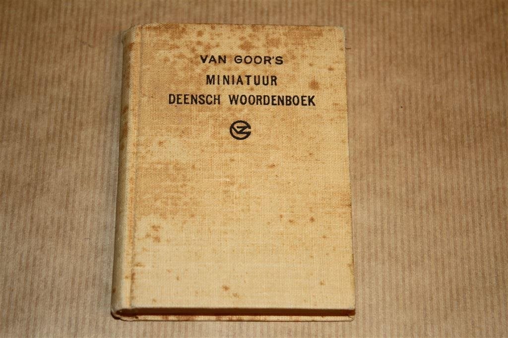 Van Goor's miniatuur Deensch woordenboek. ca. 1934., Boeken, Woordenboeken, Ophalen of Verzenden, Gelezen, Van Dale