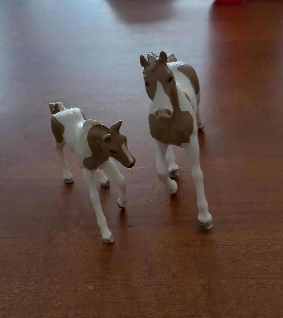 Schleichpaarden met veulen, Ophalen of Verzenden, Zo goed als nieuw, Paard, Beeldje of Figuurtje