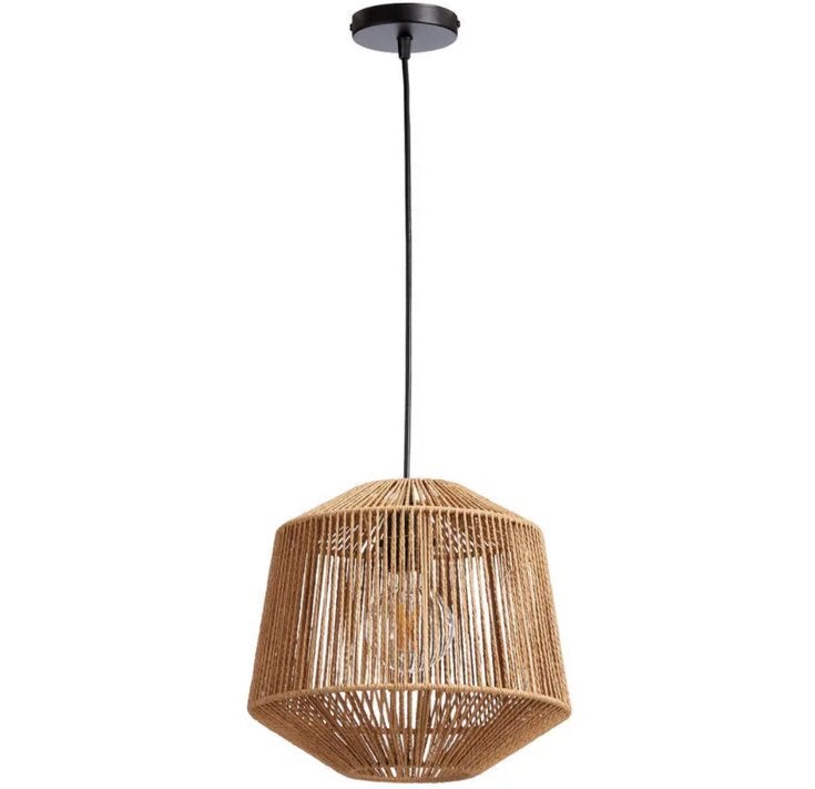 NIEUW - Kwantum Rotan Hanglamp Adona Naturel - Nog verpakt!, Boho / ibiza, Natuurlijk materiaal, Nieuw, E27 (groot)