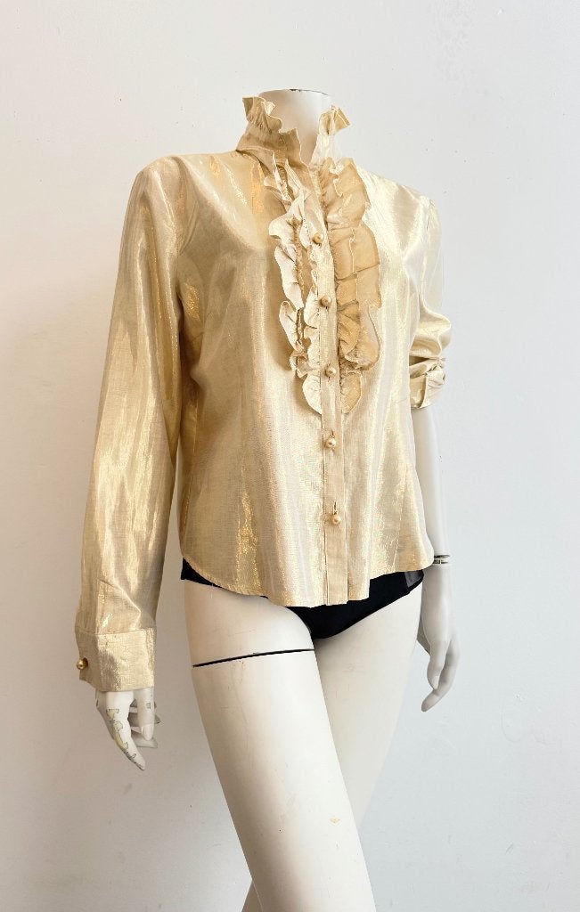 sophia pigozzi 44 gouden blouse, Ophalen of Verzenden, Zo goed als nieuw, Maat 42/44 (L), Overige kleuren