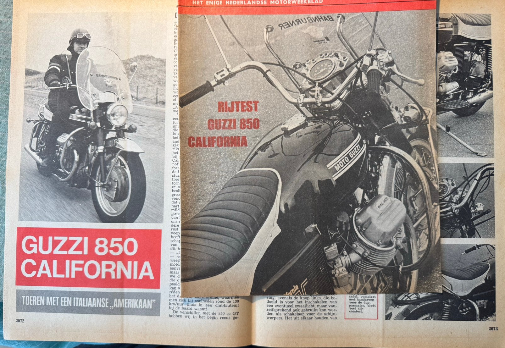 Test uit 1972 Moto Guzzi 850 California, Verzenden, Zo goed als nieuw, Motoren