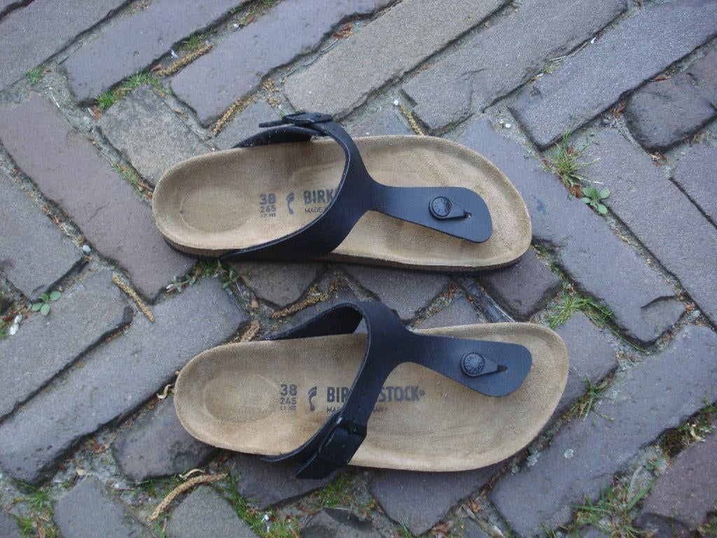 BIRKENSTOCK GIZEH ZWART 38 NIEUW GRATIS VERZENDING PER POST