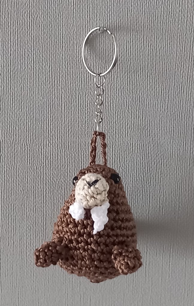 Sleutelhanger walrus gehaakt, Ophalen of Verzenden, Nieuw, Dier of Natuur