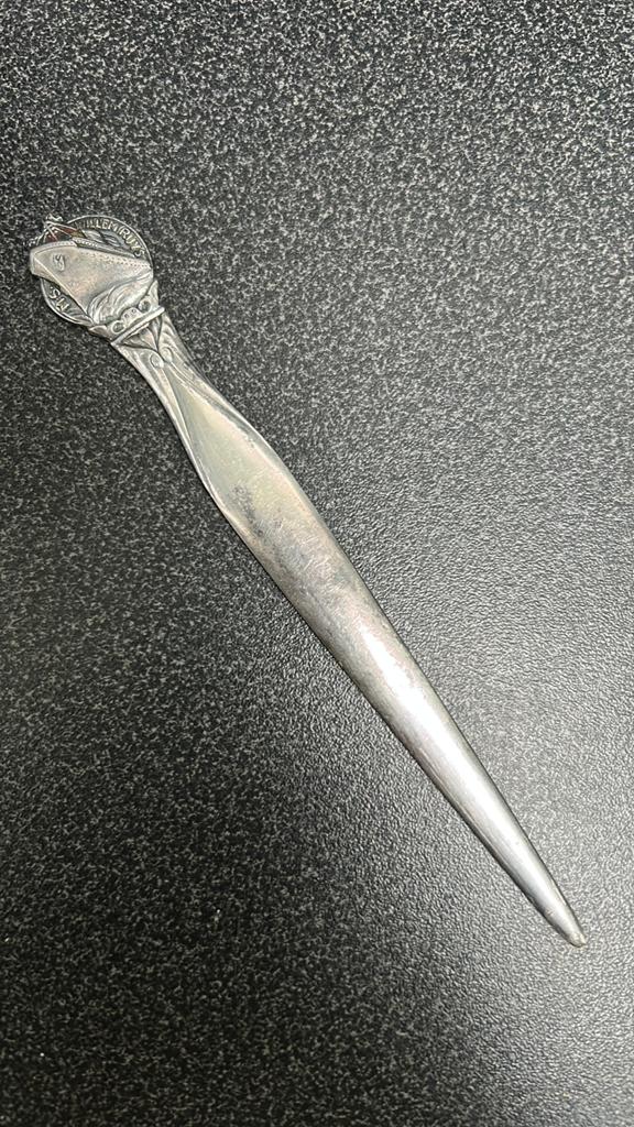 Verzilverde briefopener MS. Willem Ruys, Ophalen of Verzenden, Gebruikt