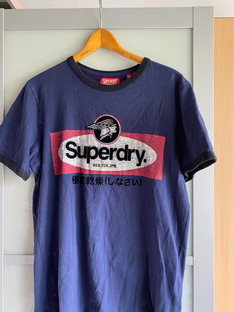 Superdry shirt blauw maat M, Ophalen of Verzenden, Zo goed als nieuw, Blauw