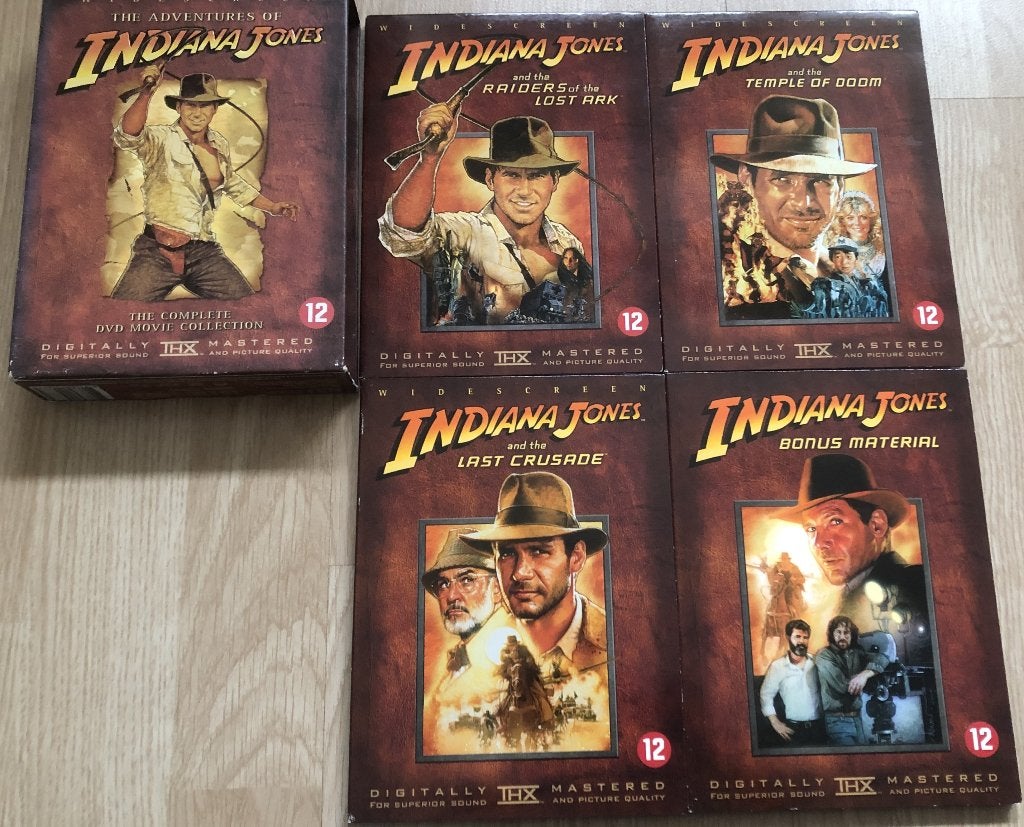 INDIANA JONES - 4 DVD'S - BOXSET, Vanaf 12 jaar, Ophalen of Verzenden, Zo goed als nieuw