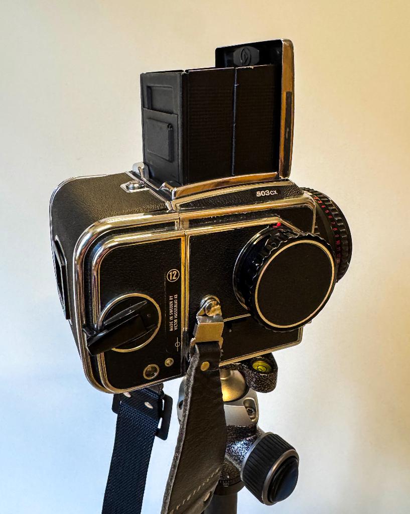 Hasselblad 503CX + 50 CF + 80 + 150 CF + A12, Ophalen, Spiegelreflex, Overige Merken