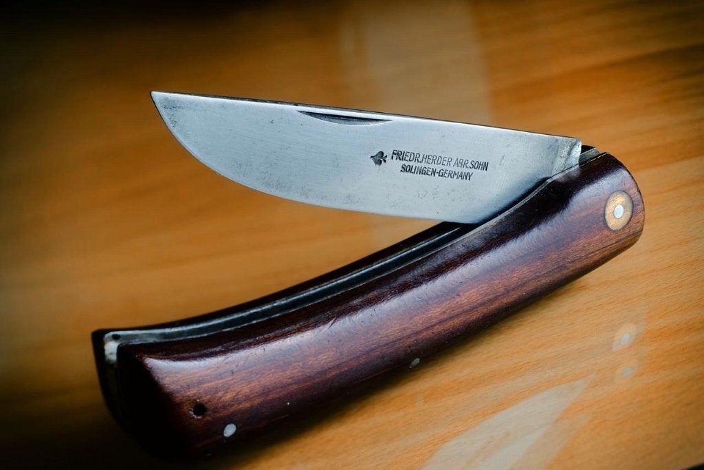 Antiek XL Mes Friedrich Herder Abr. Sohn Solingen Germany, Verzenden
