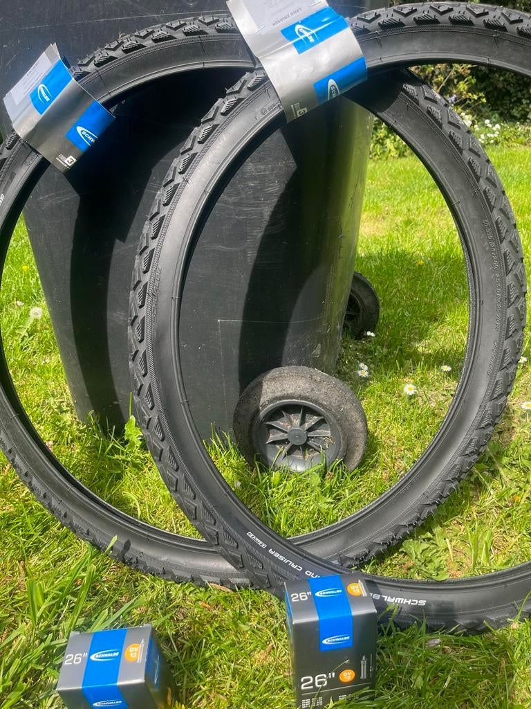 4x Complete ✅ 26x2.00 26” Buitenband binnenband Land Cruiser, Band, Nieuw, Ophalen of Verzenden, Ligfiets