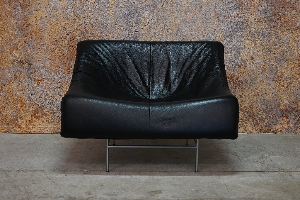 ZGANieuw! zwarte leren Montis Butterfly design fauteuil, Huis en Inrichting, Fauteuils, Montis, Montis, 75 tot 100 cm, Ophalen of Verzenden