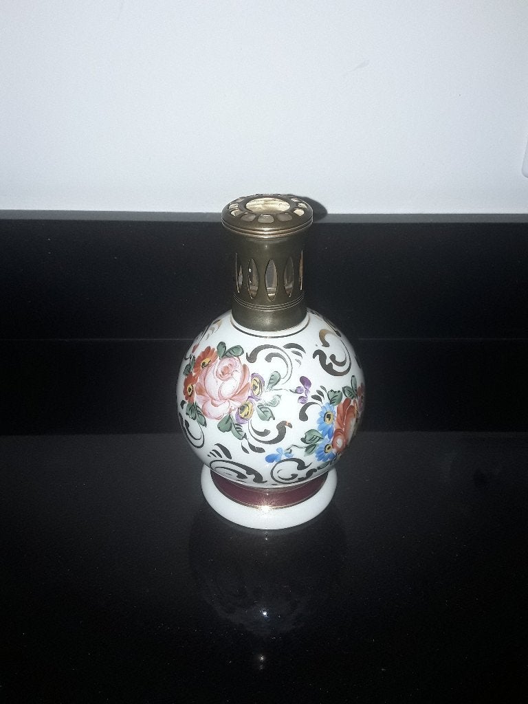 Chique porseleinen lampe berger handgeschilderde bloemen, Verzenden