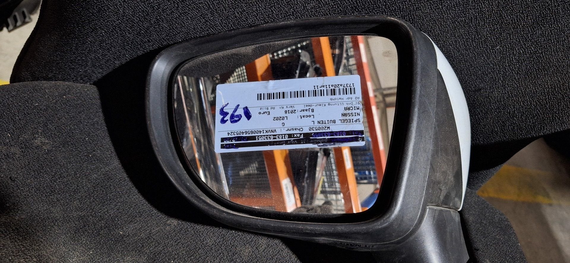 Nissan Micra K14 (2017-2022) Buitenspiegel Links Wit -, Gebruikt, -, -, Ophalen of Verzenden