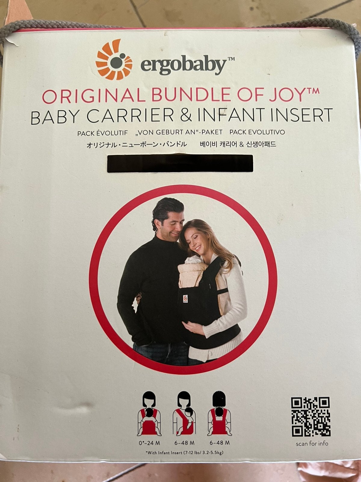 Ergobaby draagzak & baby inzet, Overige merken, Buik of Rug, Ophalen of Verzenden, Zo goed als nieuw