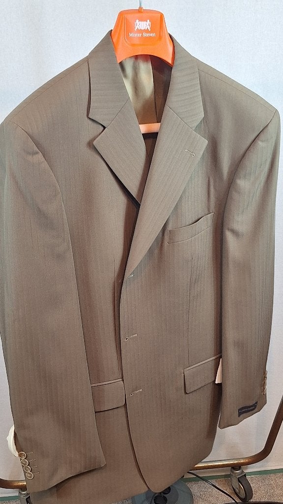 Nieuw kostuum maat 56 (119), Pierre Laffitte, Bruin, Ophalen of Verzenden, Maat 56/58 (XL)