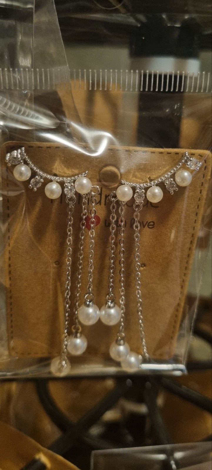Elegante Oorbellen met Parels en Kristallen, Overige materialen, Hangers, Met kristal, Ophalen of Verzenden